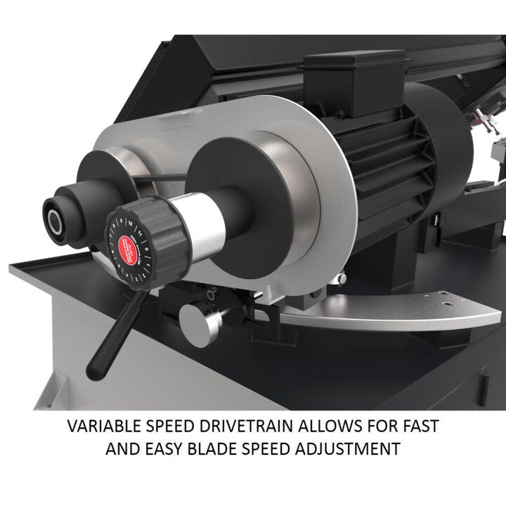 JET 10in x 18in Semi-Auto Variable Speed Dual Horizontal Mitering Saw, large image number 5