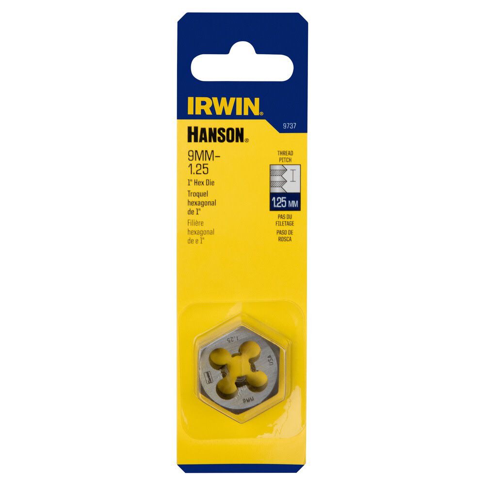 Irwin Hanson 9 mm x 1.25 Inch High Carbon Steel Hexagon Metric Die, large image number 4