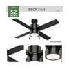 Hunter Fan Beck Ceiling Fan 52in Matte Black/Greyed Walnut, small