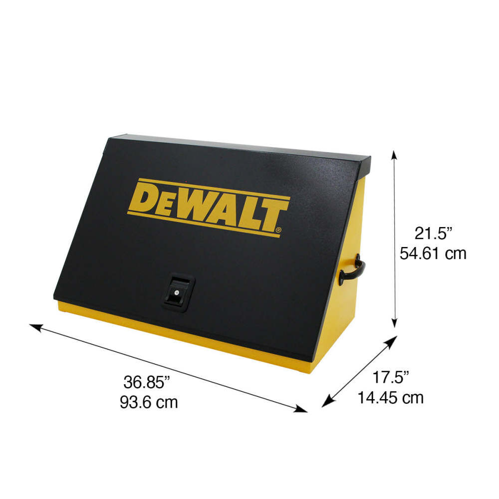 DEWALT 36 Inch x 17 Inch Black Lid and Yellow Body Triangle Toolbox - TOOLBOX ONLY, large image number 7