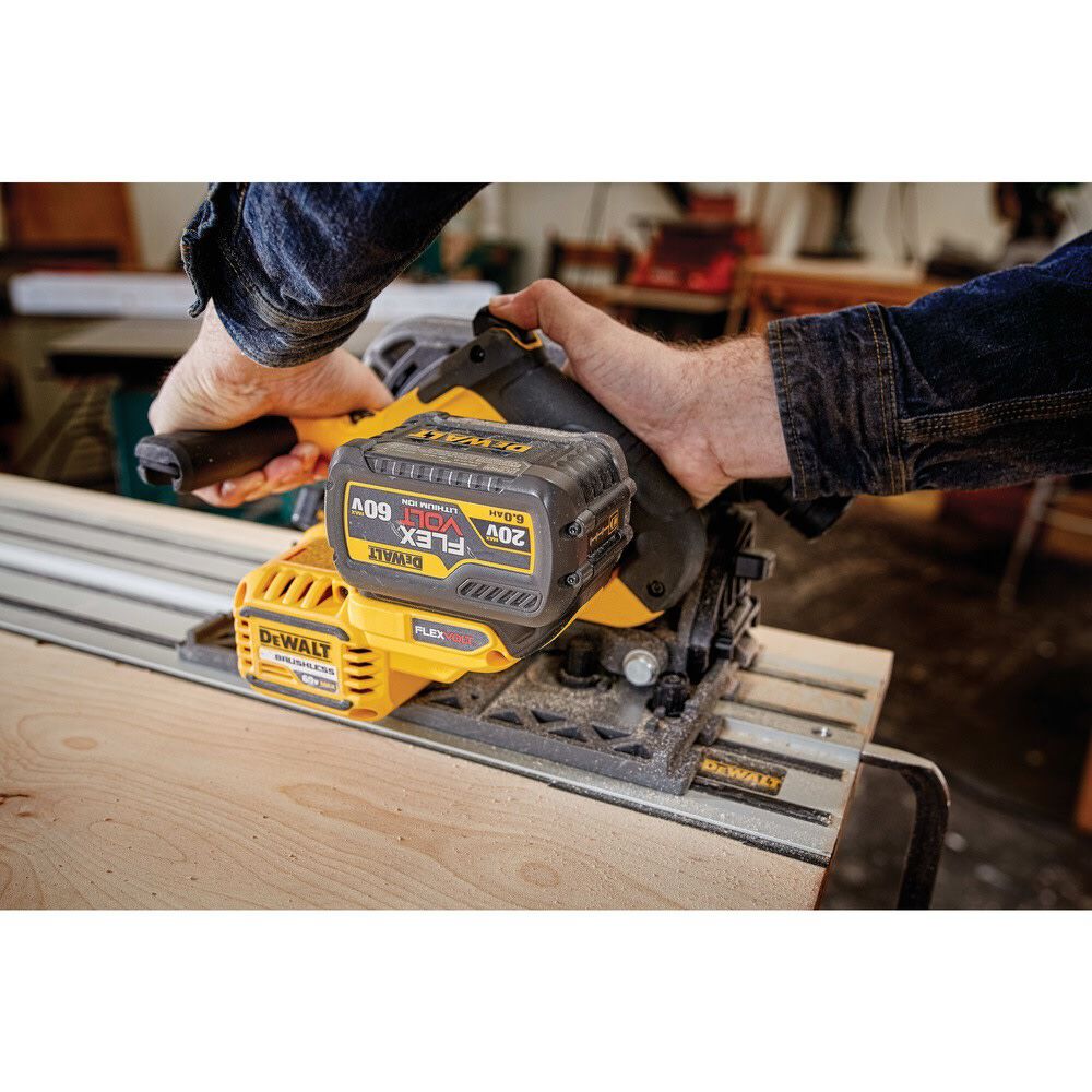DEWALT 102 Inch TrackSaw Track & 60V MAX Cordless Track Saw Kit Bundle, large image number 15