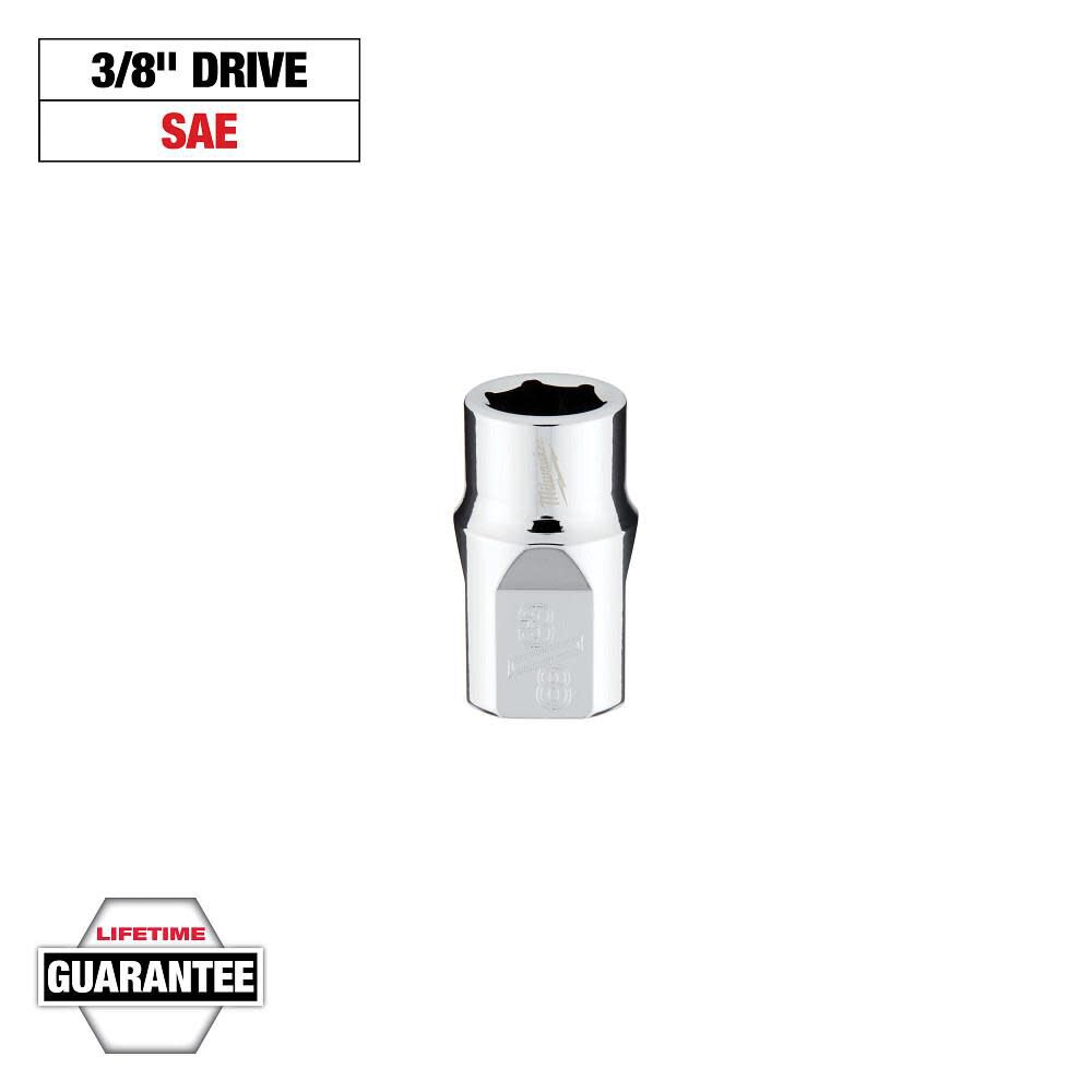 Milwaukee 3/8 in. Drive 3/8 in. SAE 6-Point Socket, large image number 9