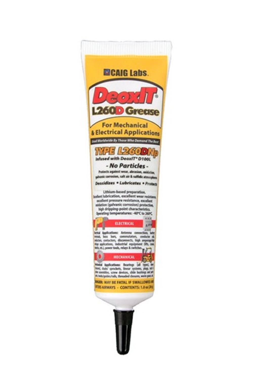 DeoxIT L260DNp PLUS Lithium Grease with Dx100L, No Particles, 28 Gram Squeeze Tube, large image number 1