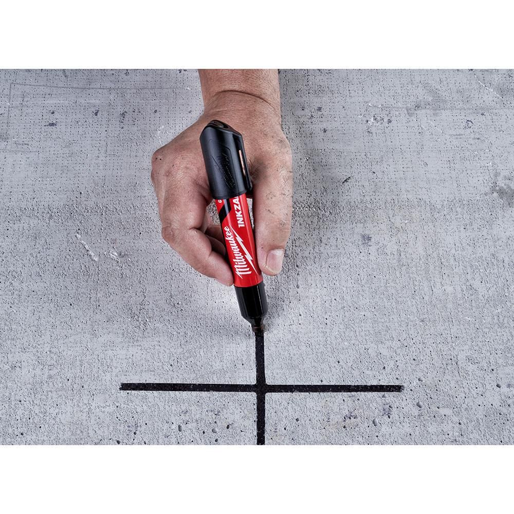 Milwaukee INKZALL 3PC Large Chisel Tip Black Marker, large image number 4