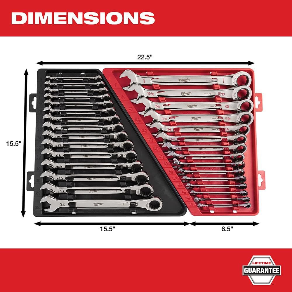 Milwaukee 15pc Ratcheting Combination Wrench Set Sae 48 22 9416 Simolary simolary.com 8