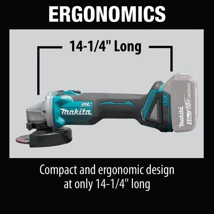 Makita 18V LXT 4 1/2 / 5in Cut Off/Angle Grinder (Bare Tool), large image number 4