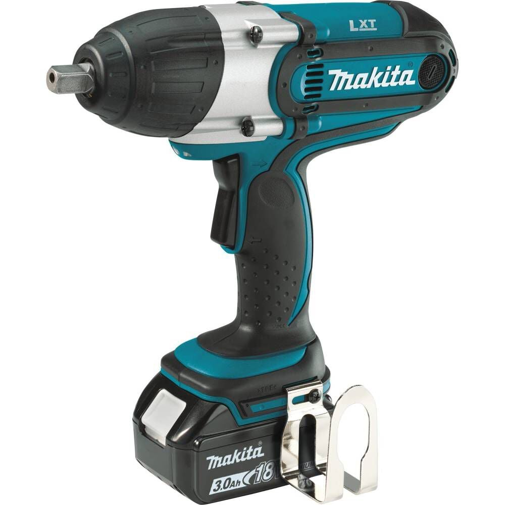 Makita 18V LXT Lithium-Ion Cordless 1/2in Sq. Drive Impact Wrench Kit (3.0Ah), large image number 4