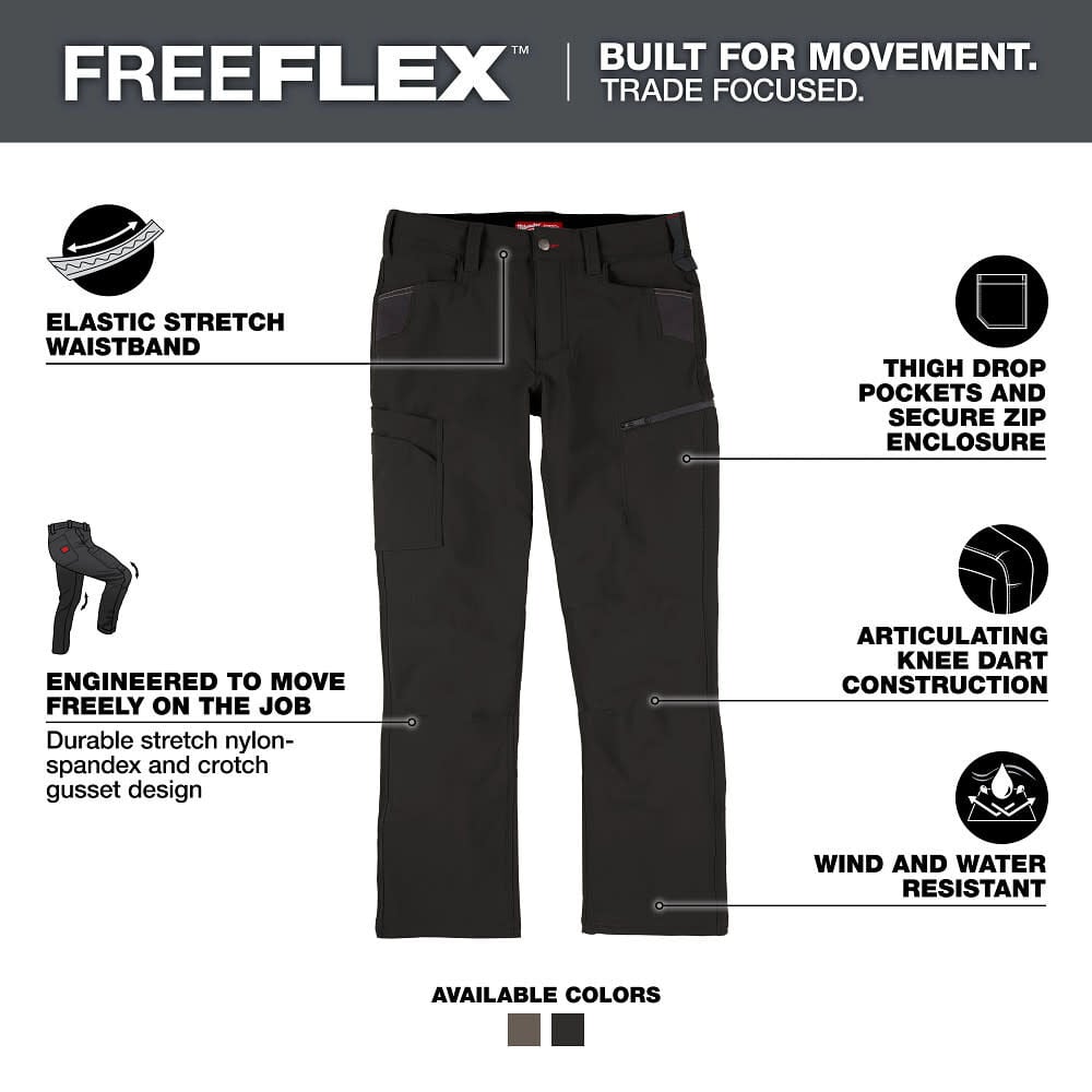 Milwaukee FREEFLEX Tech Pants M651B-3030M910 - Acme Tools