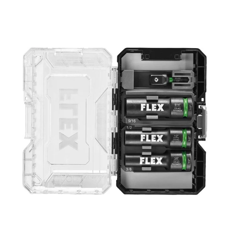 FLEX Impact Thin Wall Deep Well Socket Set, 4 Pieces