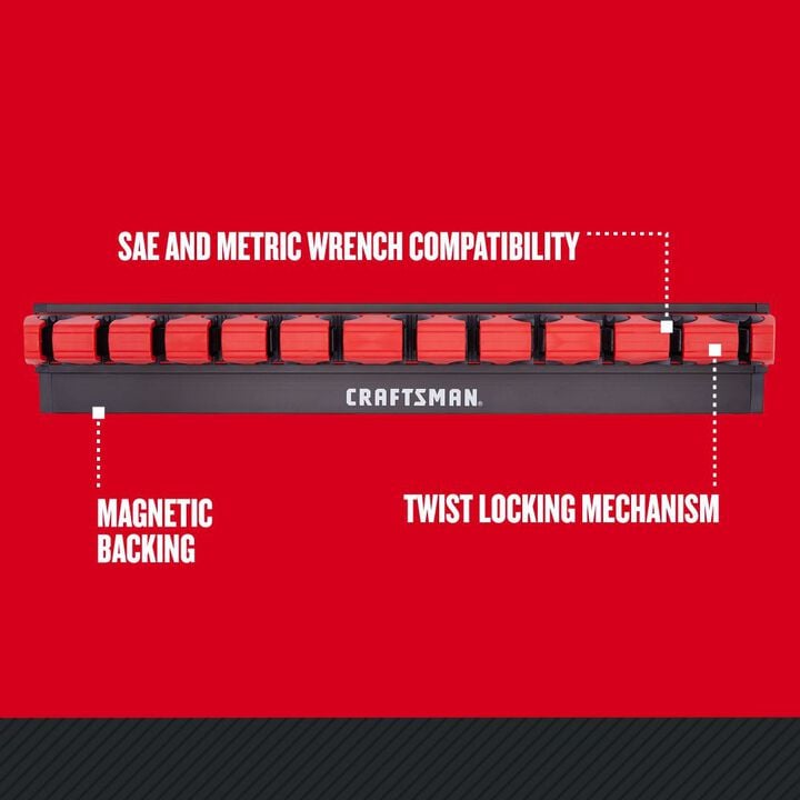 CRAFTSMAN Plastic And Steel Wrench Storage, large image number 1
