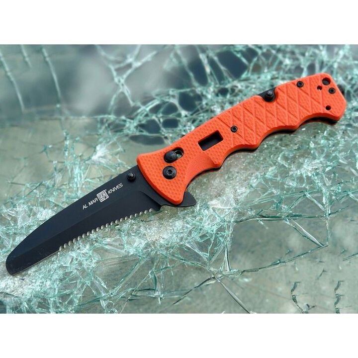 AL MAR Knives 3.5 Inch High-Visibility Rescue Assist Knife Orange, large image number 6