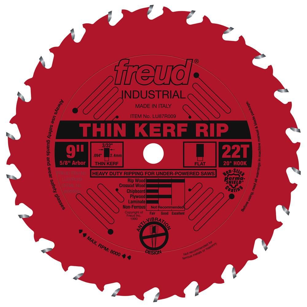 Freud 9in Thin Kerf Rip Blade with Perma-SHIELD Coating, large image number 1