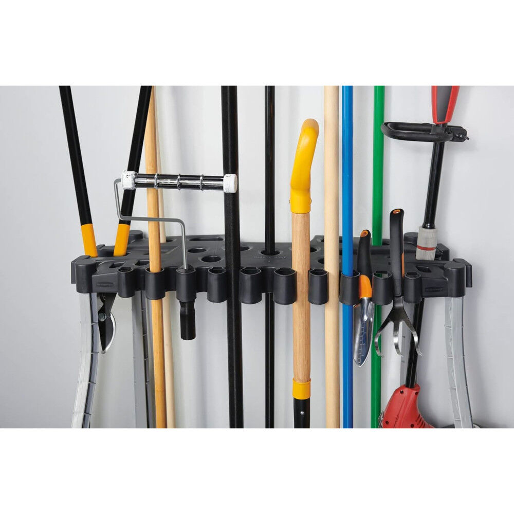 Rubbermaid Black 40 Tools Deluxe Tool Tower Rack for Garage or