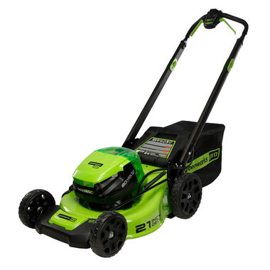 Greenworks 80V 21in Battery Powered Push Lawn Mower Kit with 4Ah Battery & Charger, large image number 2