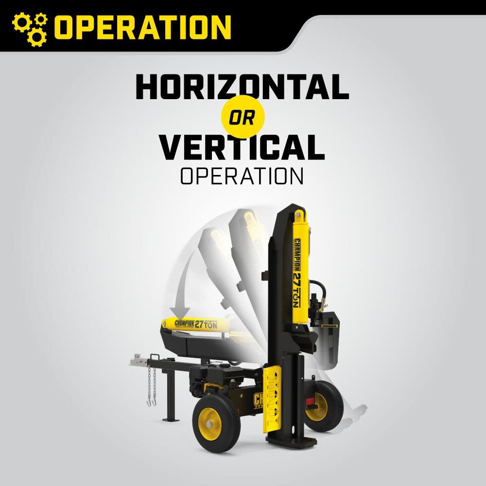 Champion power shop equipment log splitter