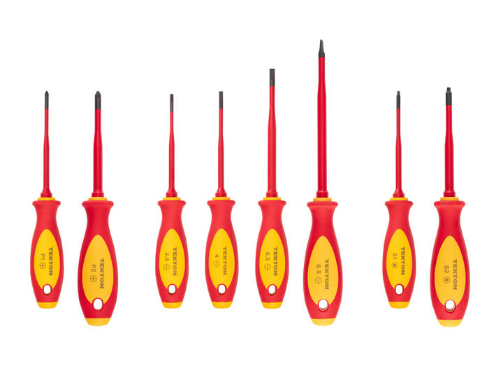 Tekton Insulated Screwdriver Set 8 Piece #1-#2 3.5-6.5 mm S1-S2