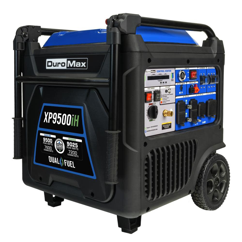 Duromax 9500 Watt Dual Fuel 49 State Portable Inverter Generator with CO Alert – XP9500IH