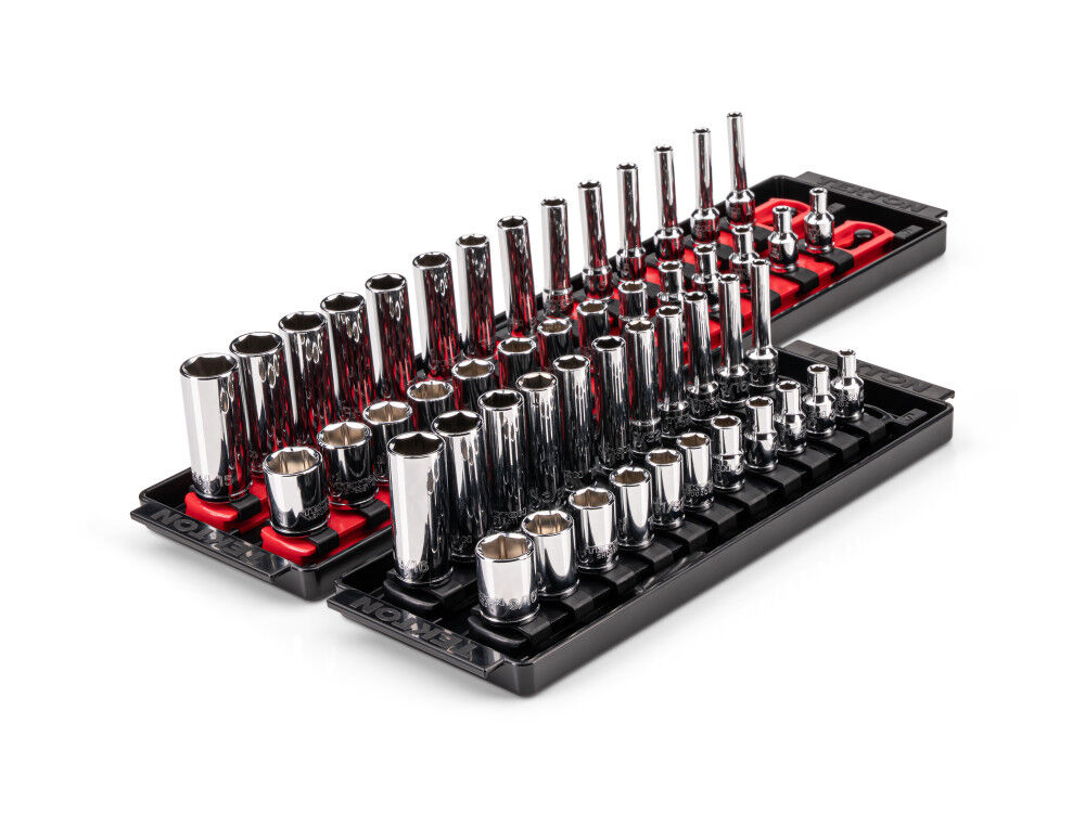 Tekton 1/4 Inch Drive 6 Point Socket Set, 50 Pieces (5/32-9/16 Inch, 4-15 mm), large image number 1