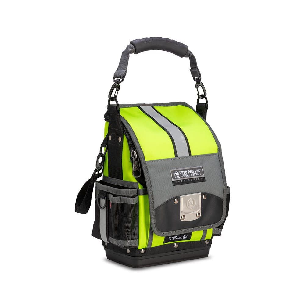 Veto Pro Pac Closable Large Zippered Technician Tool Pouch, Hi-Viz Yellow – TP-LC HI-VIZ YELLOW