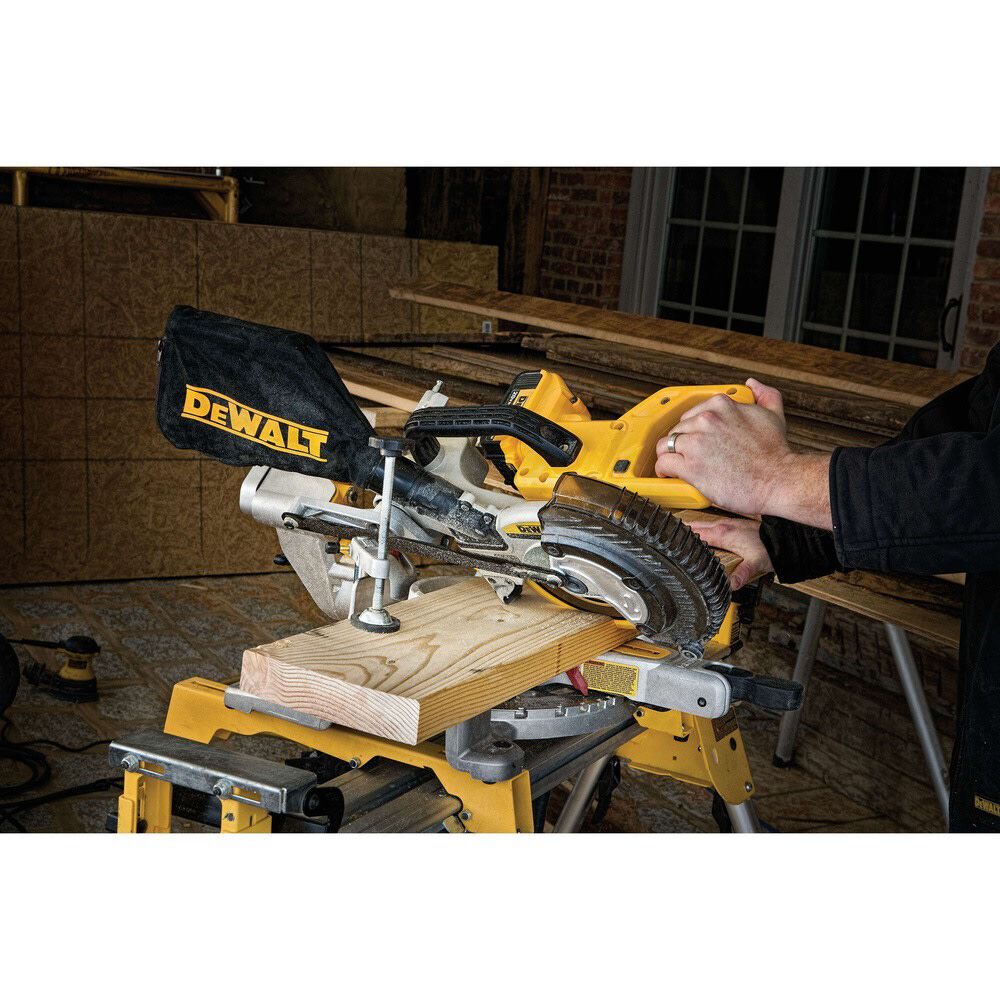 DEWALT 20V MAX Sliding Miter Saw Kit and Heavy Duty Work Stand Bundle, large image number 18