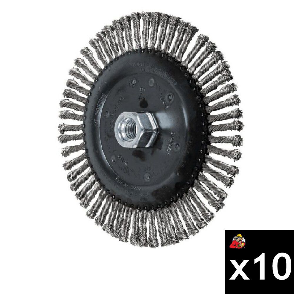 Pferd 6-7/8 Inch, 0.02 Inch Stainless Steel Stringer Bead Wheel Brush Bundle, 10 Pieces, large image number 1