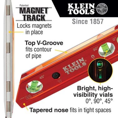 Klein Tools Lighted Torpedo Billet Level REM, large image number 1