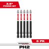 Milwaukee SHOCKWAVE 3-1/2 in Impact Phillips #2 Power Bits 5PK, small image number 1