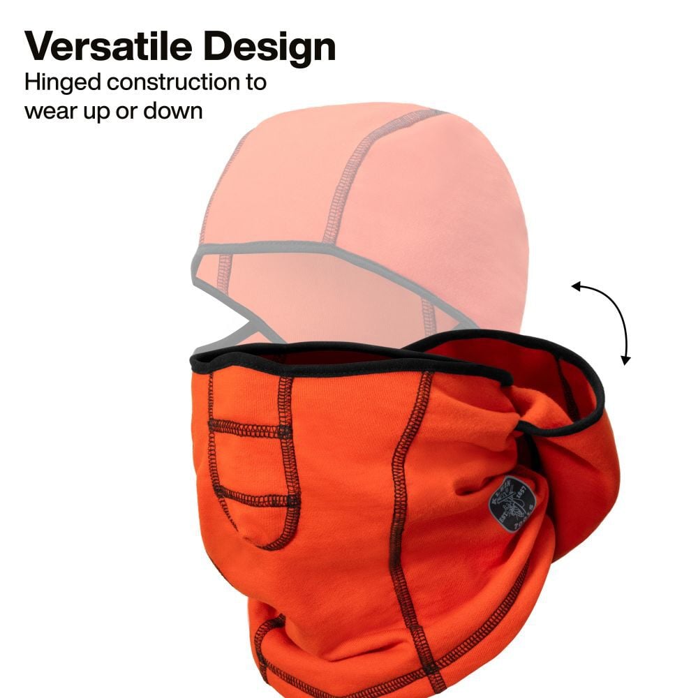 Klein Tools Flame-Resistant Balaclava 33 Cal CAT 3 Orange OSFM, large image number 5