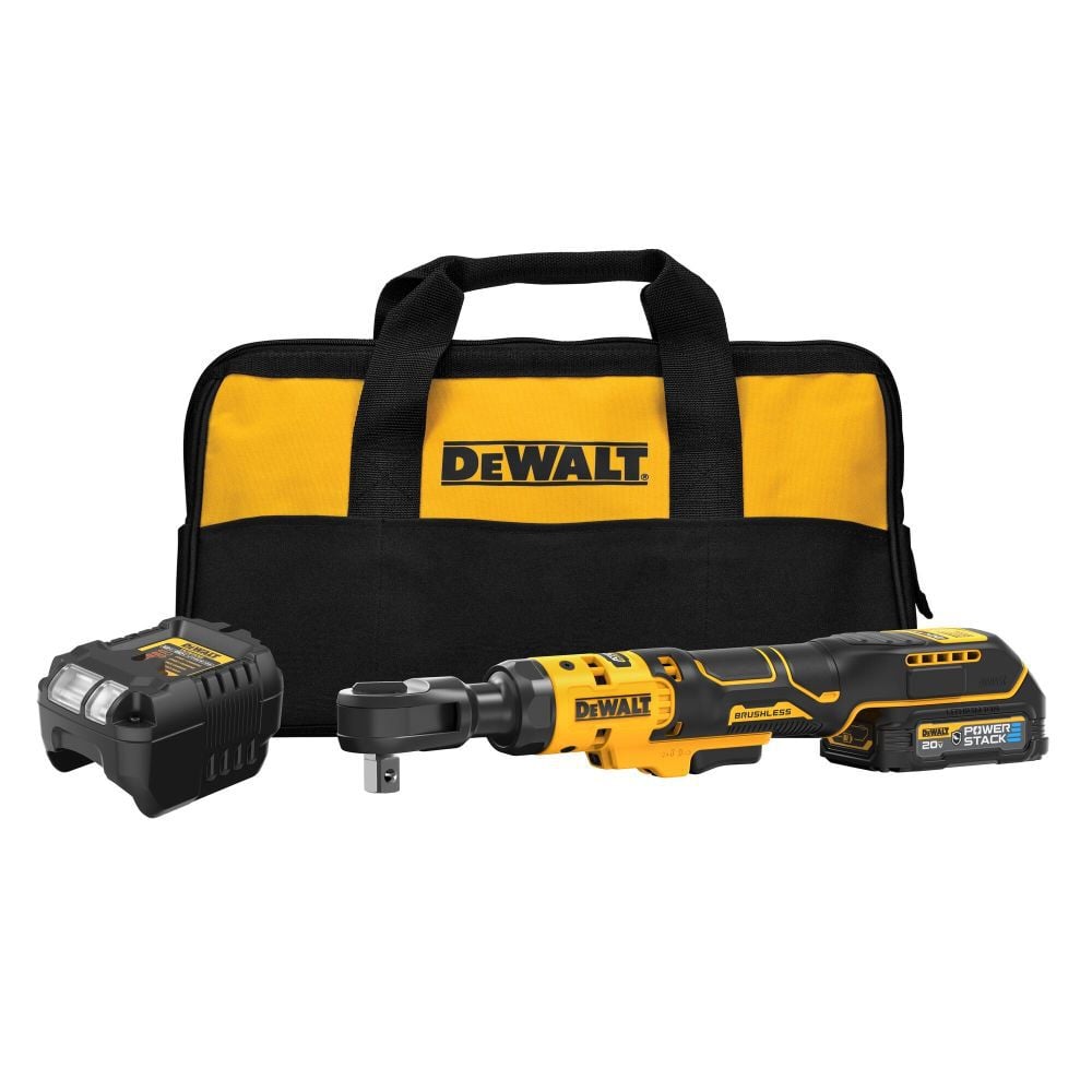 DEWALT ATOMIC 20V MAX* Brushless 1/2" Ratchet With POWERSTACK Battery