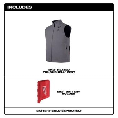 Milwaukee M12 Heated TOUGHSHELL Vest (Bare Tool) (Bare Tool), large image number 2