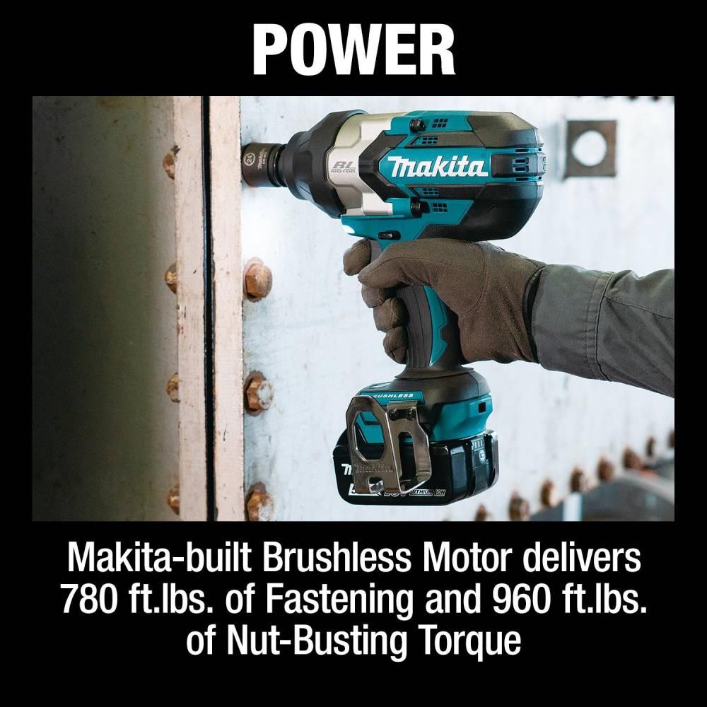 Makita 18V LXT 5Ah Cordless 3-Speed 1/2 Inch Sq. Drive Impact Wrench Kit with Detent Anvil, large image number 17