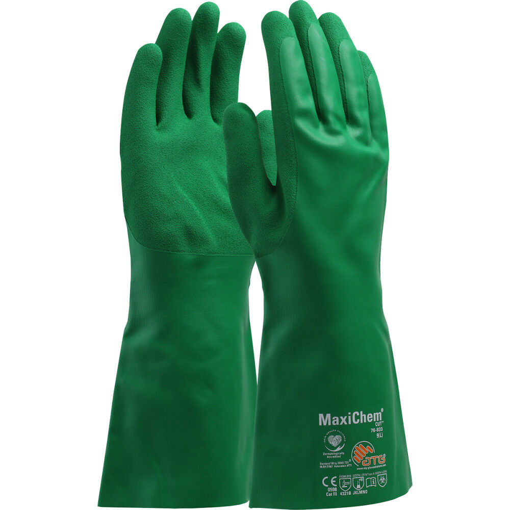 Protective Industrial Products ATG MaxiChem Cut Chemical Gloves Size Small - 76-833/S