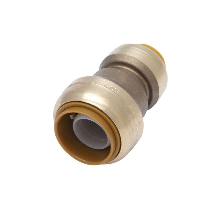 Sharkbite 1in Push T x 3/4in D Push Brass Reducing Coupling, large image number 1
