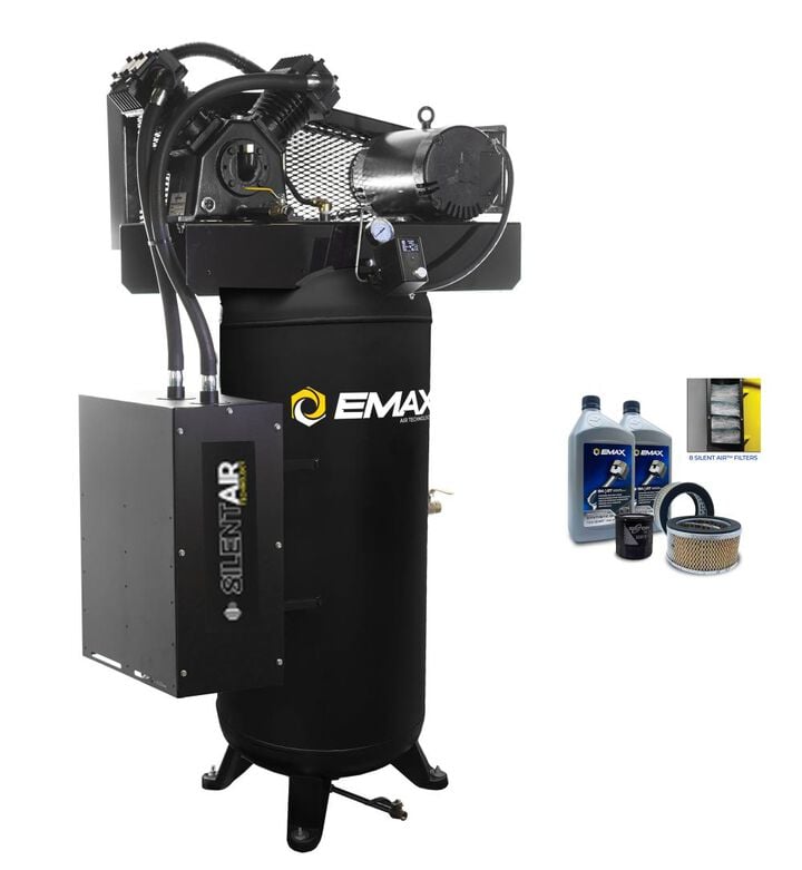 EMAX 60 Gallon 150 PSI Splash Lube Air Compressor with Maintenance Kit