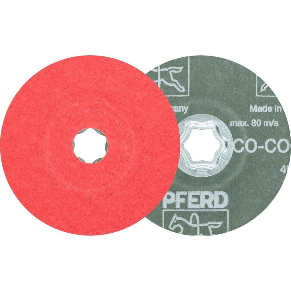 Pferd 4-1/2 Inch 80 Grit Ceramic Oxide CO-COOL Fiber Disc Bundle, 25 Pieces, large image number 4