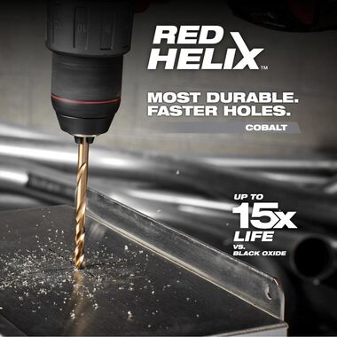 Milwaukee RED HELIX Cobalt 25/64inch Drill Bit, large image number 3