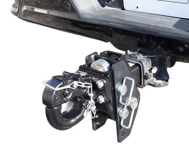 Shocker Hitch 20K Impact Max 2.5 Inch Cushion Hitch & Pintle Hook Mount - Military Style Hitch