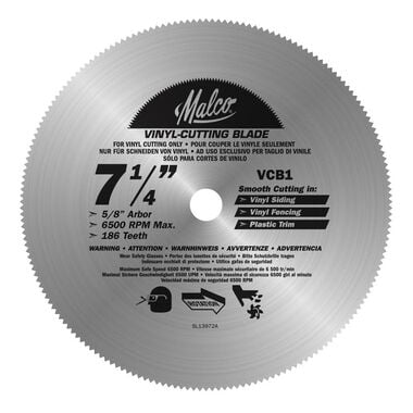 Malco Products 7-1/4In Vinyl Circular Saw Blade