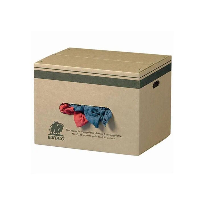 Buffalo Industries Recycled Colored T Shirt Cloth Rag 25 Lb Box, large image number 1