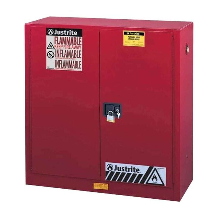Justrite 40 Gallon Red Steel Manual Close Paint Safety Cabinet