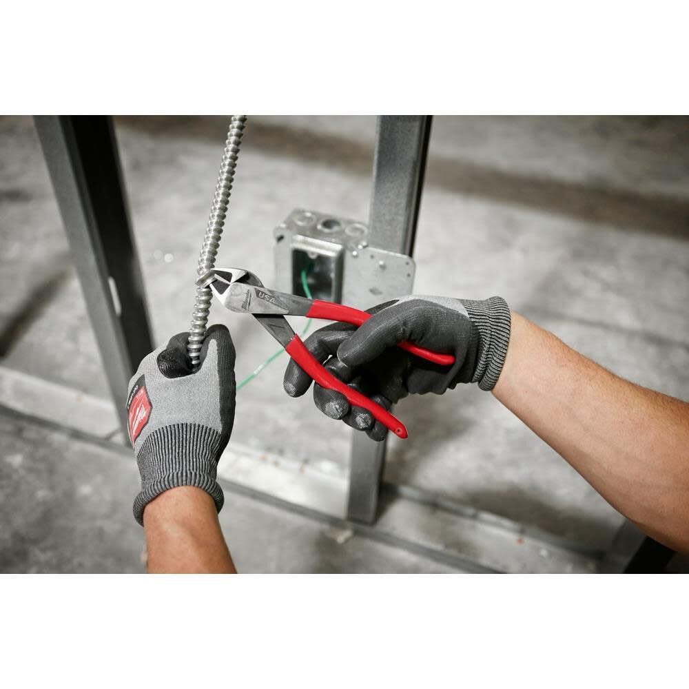 Milwaukee 8inch Diagonal Dipped Grip Cutting Pliers (USA), large image number 4