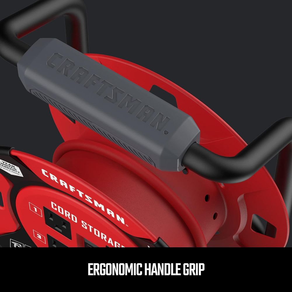 CRAFTSMAN 1 Foot Retractable Extension Cord Reel with 4 Outlets, large image number 5