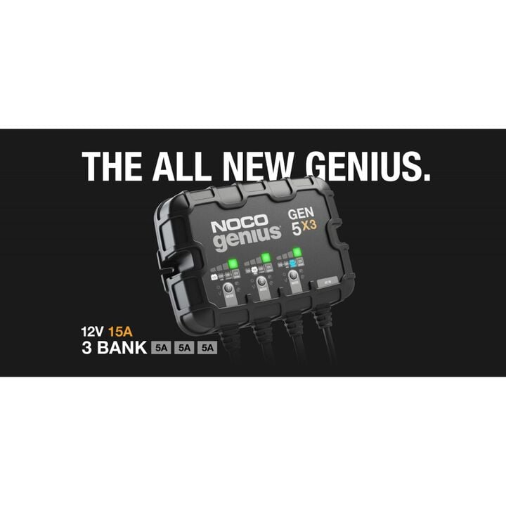 Noco Battery Charger 12V 15A Fully Automatic 3 Bank On Board, large image number 1