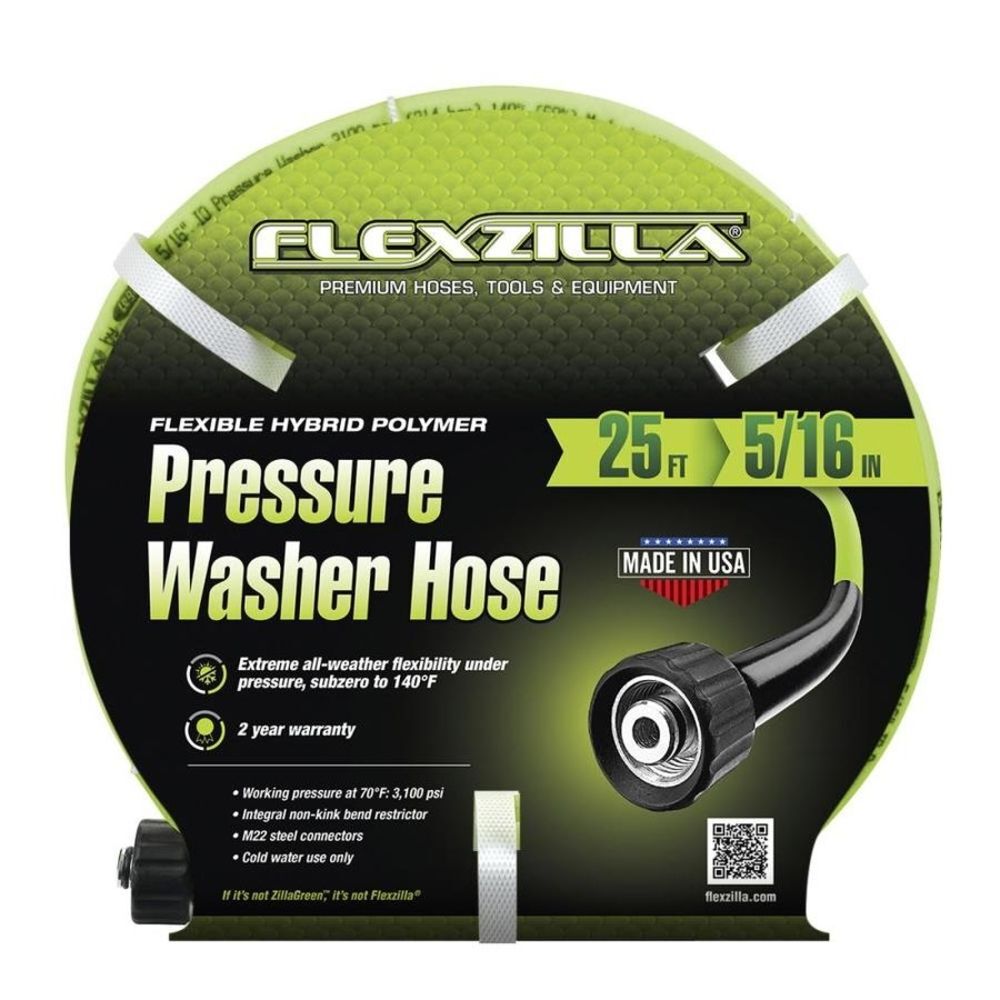 Flexzilla Pressure Washer Hose 5/16in x 25' M22 Fittings, large image number 2