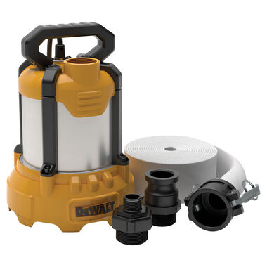 DEWALT Submersible Utility Pump 1/3 HP Aluminum with Hose Kit