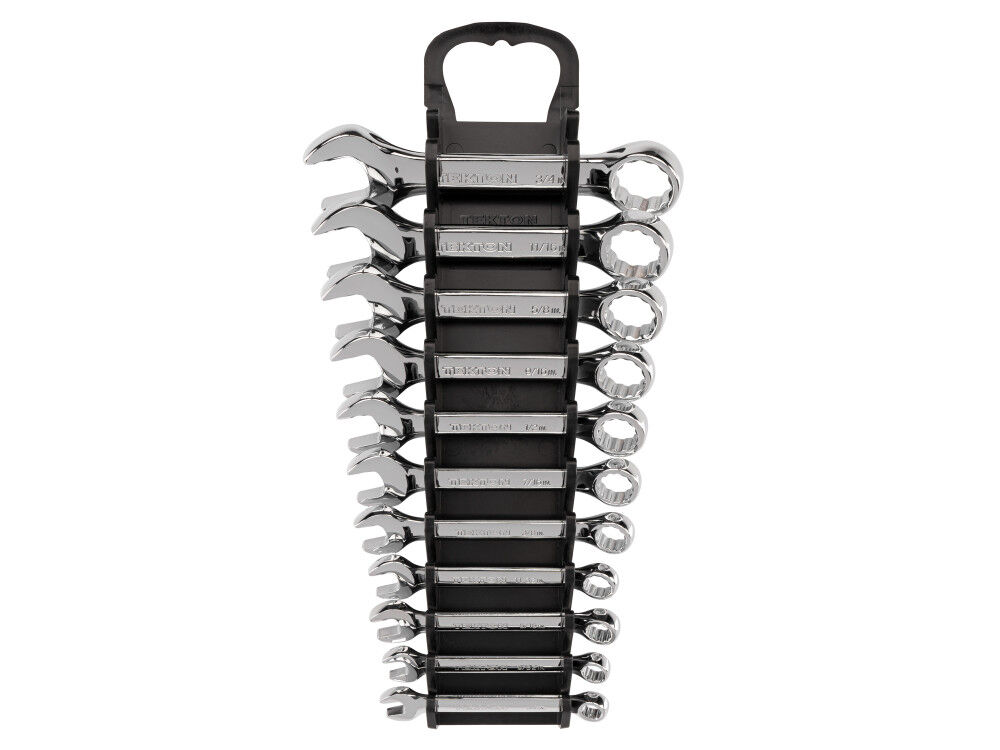 Tekton Stubby Combination Wrench Set with Holder, 11-Piece (1/4-3/4 Inch) - WCB92401