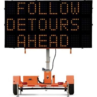 Wanco Three Line Full Size Display Message Board with Hand Operated Winch