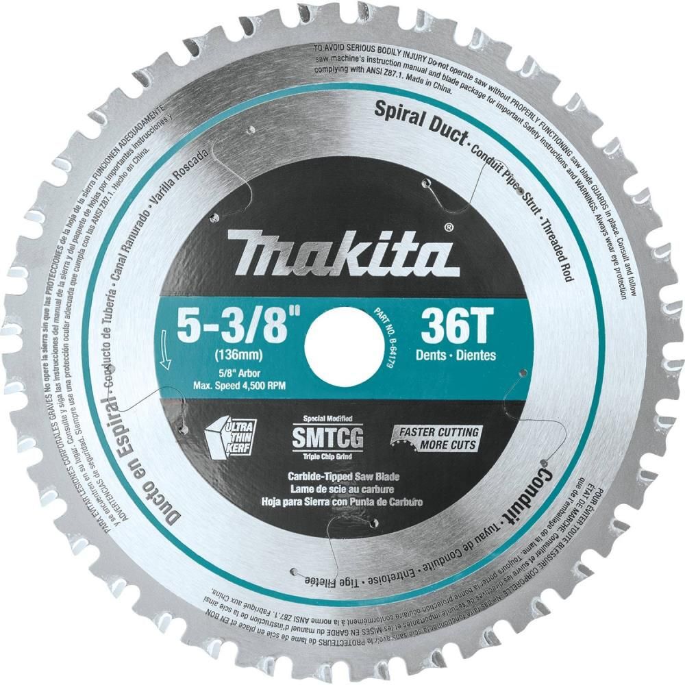 Makita 5-3/8 Inch 36T Carbide-Tipped Saw Blade Metal, large image number 1