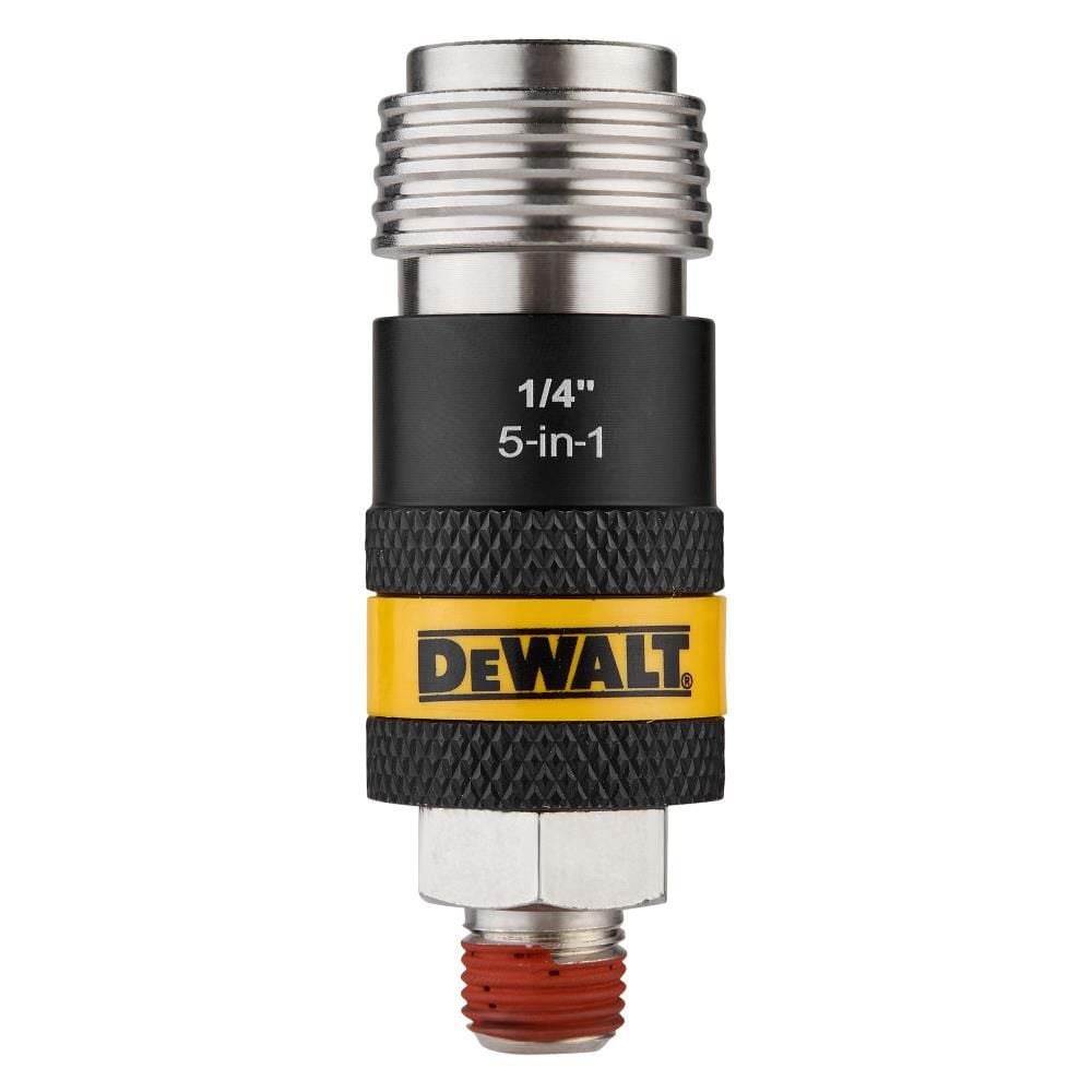 DEWALT 1/4 Inch MNPT 5-in-1 Safety Exhaust Coupler, large image number 1