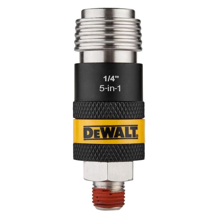 DEWALT 1/4 Inch MNPT 5-in-1 Safety Exhaust Coupler